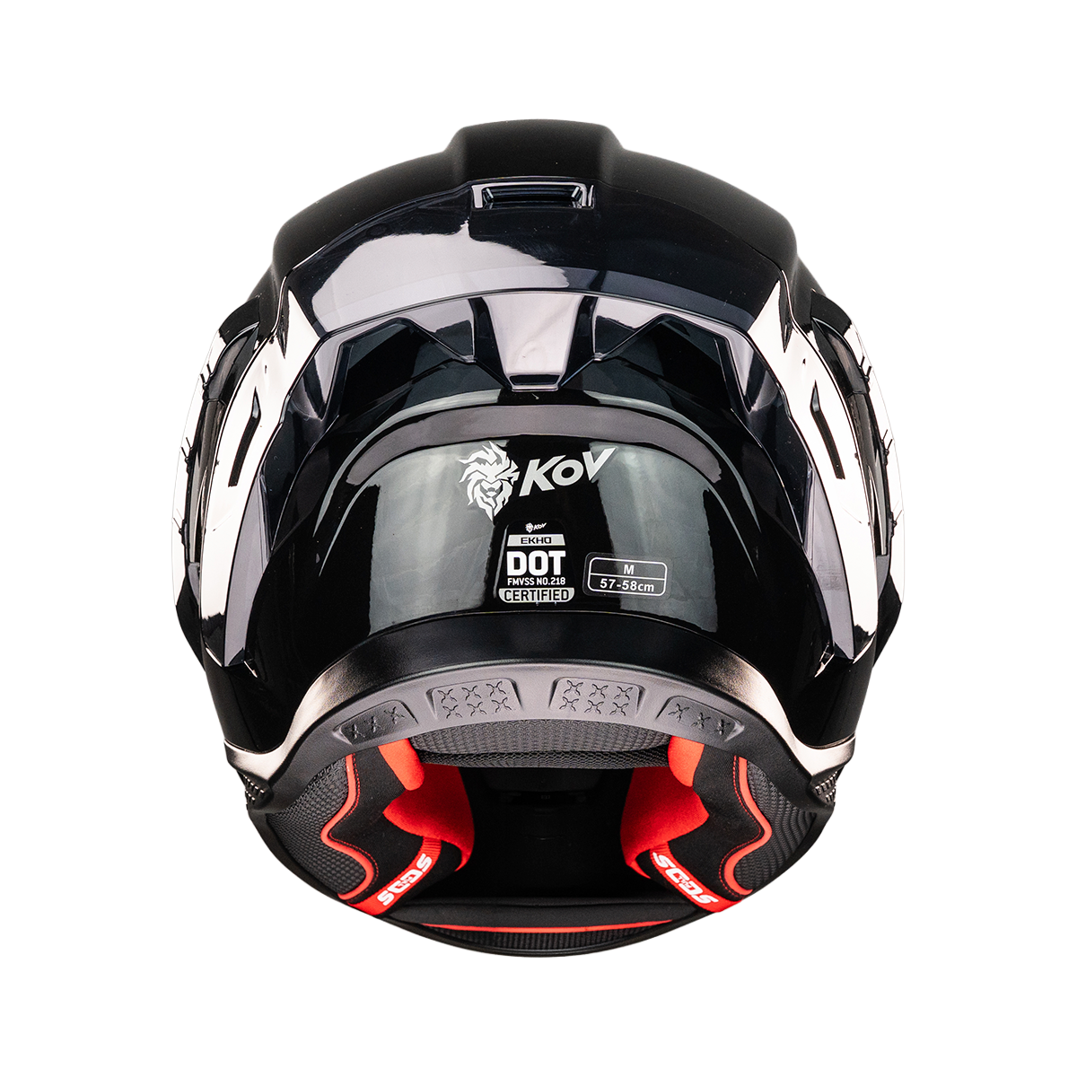 CASCO EKHO NEGRO BRILLOSO Cascos KOV + de motociclista