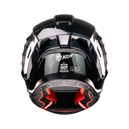 CASCO EKHO NEGRO BRILLOSO Cascos KOV + de motociclista