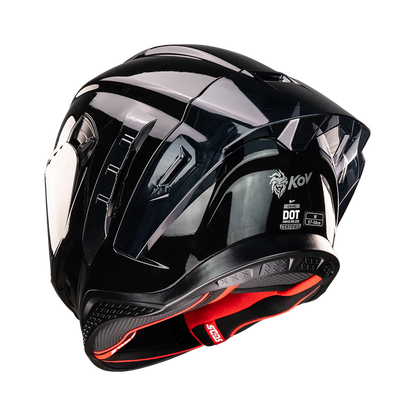 CASCO EKHO NEGRO BRILLOSO Cascos KOV + de motociclista