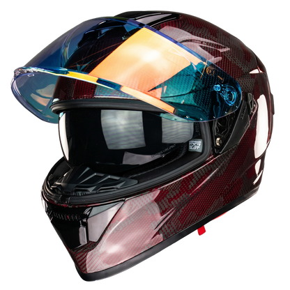 CASCO NEXUS FIBRA DE CARBON ROJO 7