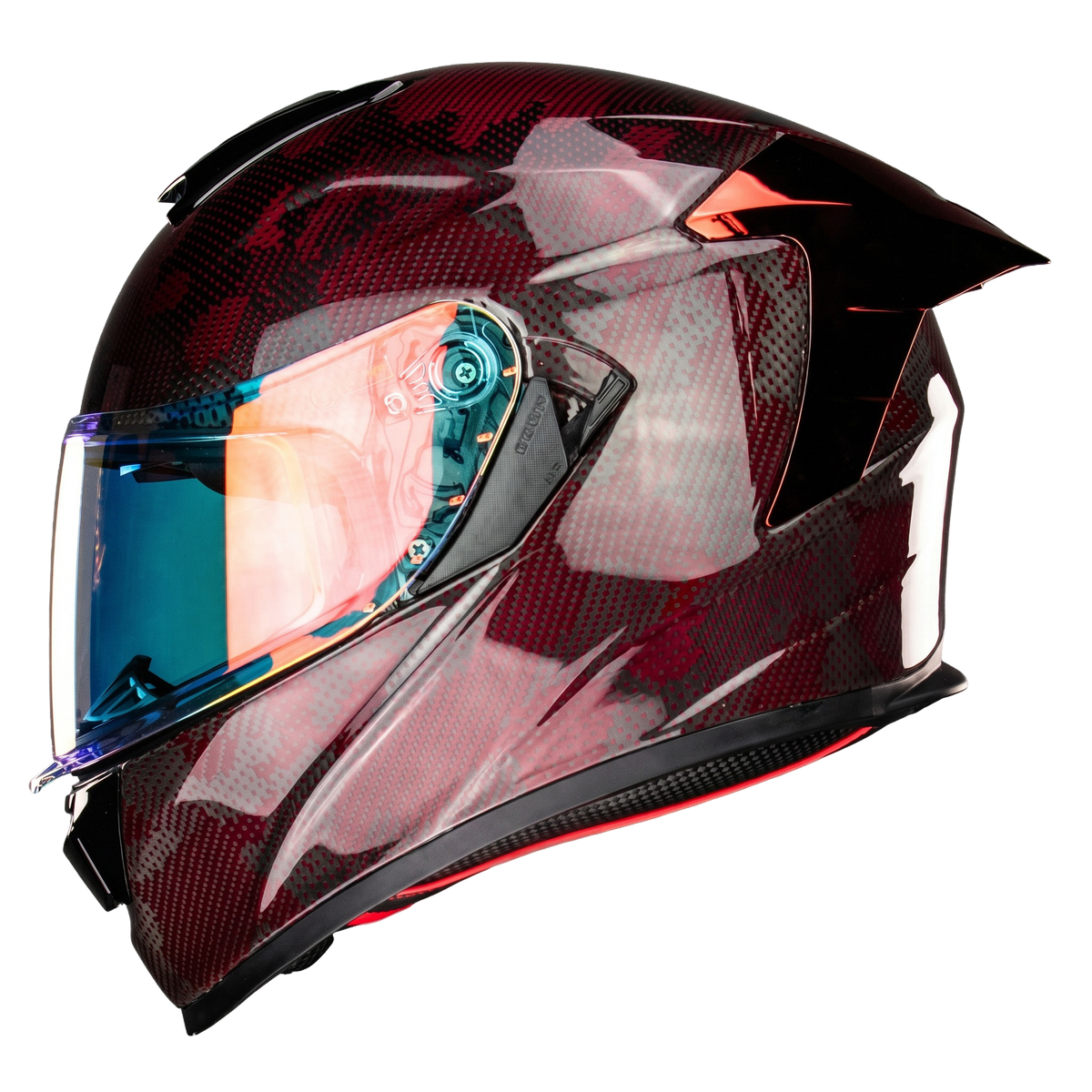 CASCO NEXUS FIBRA DE CARBON ROJO 4