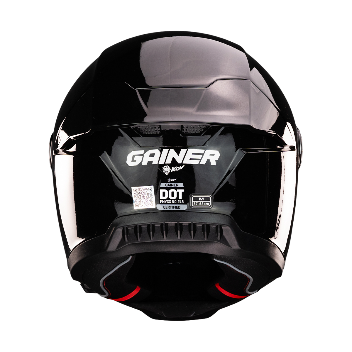 CASCO GAINER NEGRO Cascos KOV + de motociclista