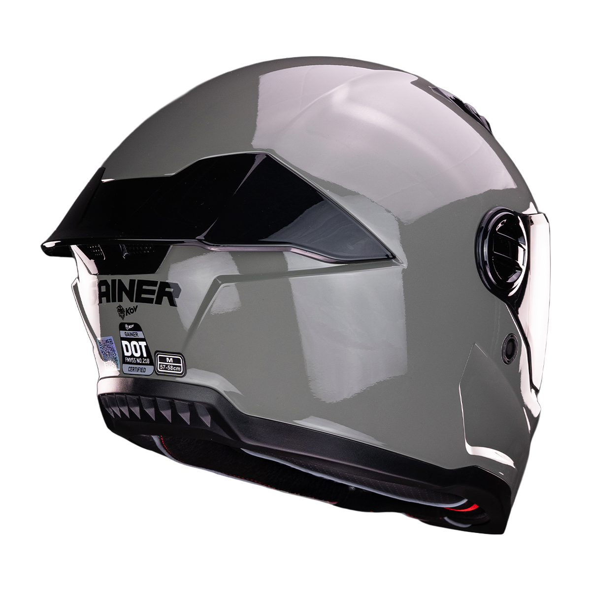CASCO GAINER GRIS Cascos KOV + de motociclista