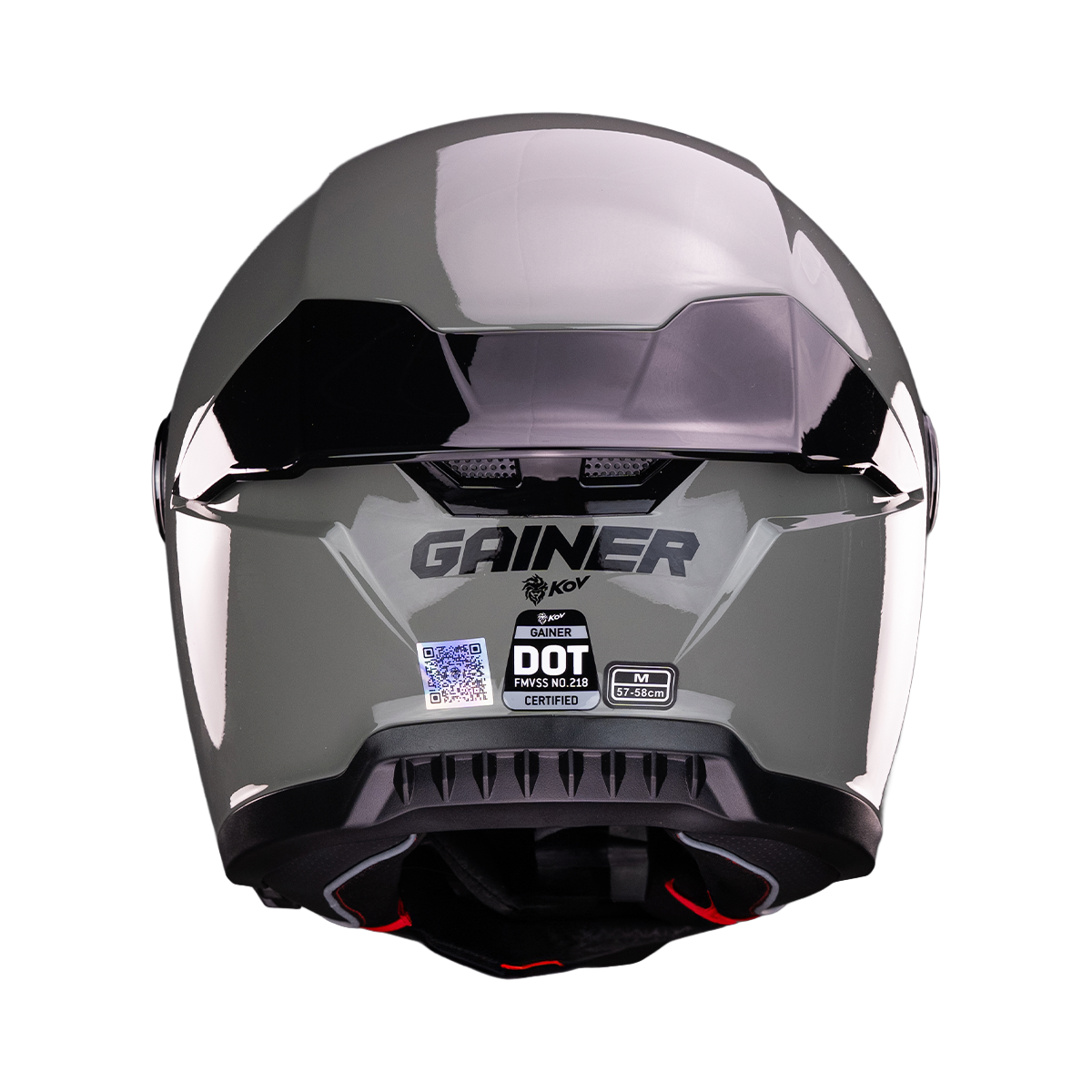 CASCO GAINER GRIS Cascos KOV + de motociclista