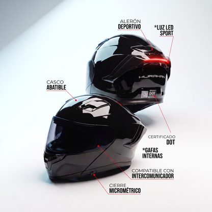 KOV CASCO HURAKAN NEGRO Cascos KOV + de motociclista