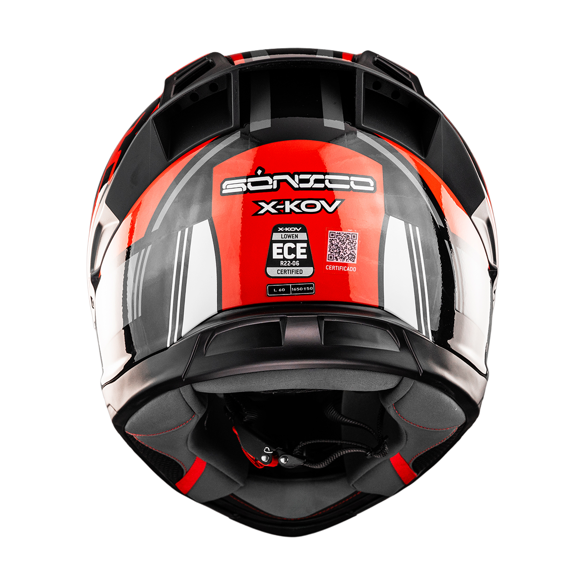 CASCO LOWEN SONICO NEGRO ROJO Cascos X-KOV + de motociclista
