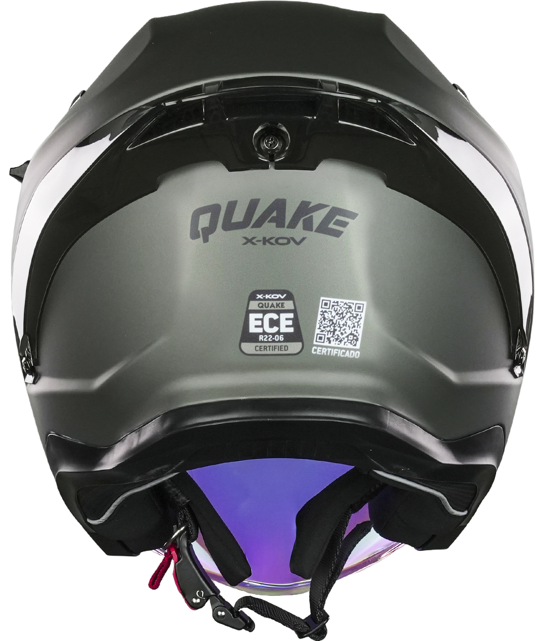 CASCO QUAKE GRIS MATE Cascos X-KOV + de motociclista