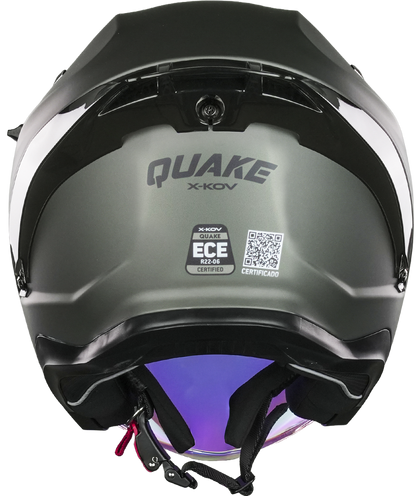 CASCO QUAKE GRIS MATE Cascos X-KOV + de motociclista