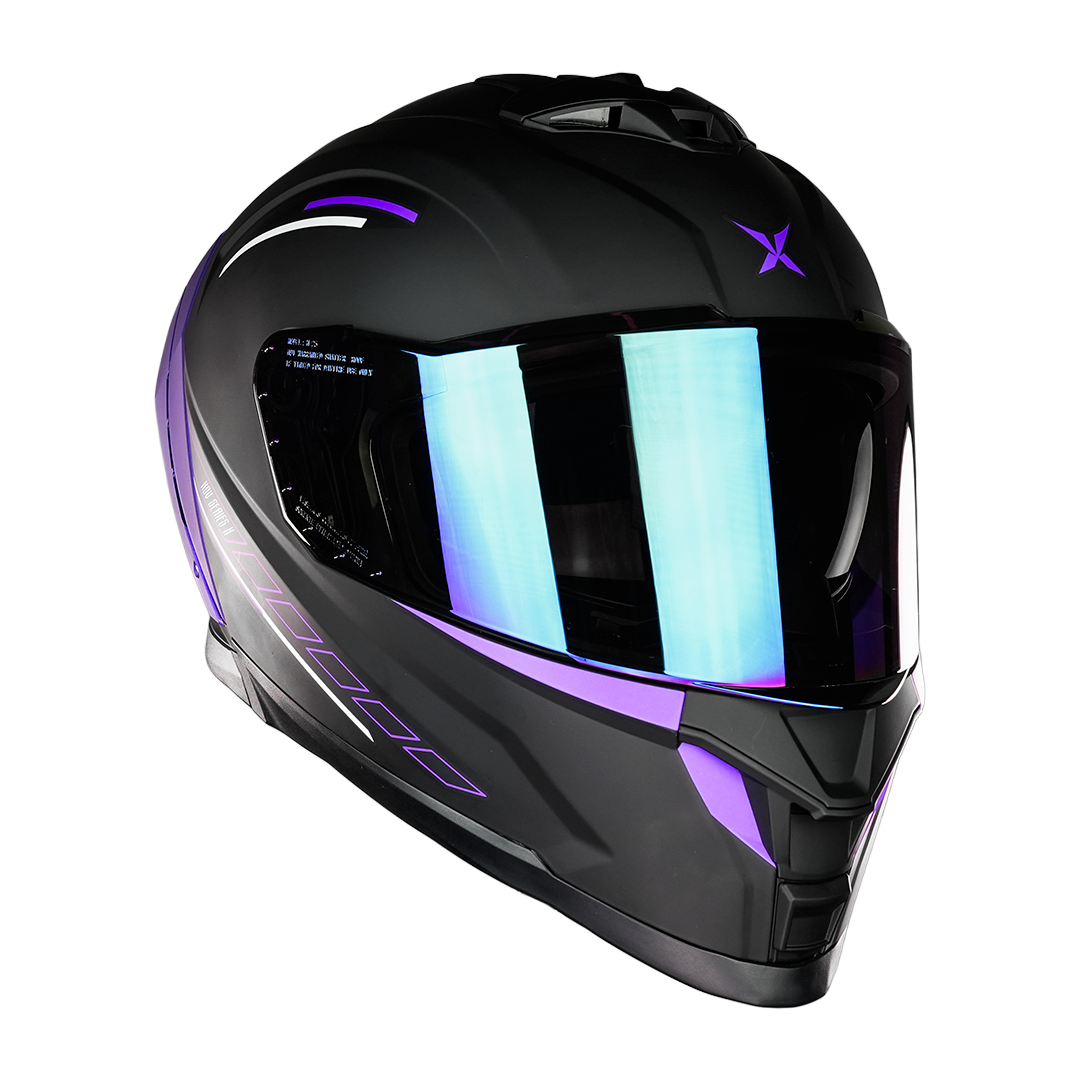 CASCO THANOS STREAK NEGRO MORADO Cascos X-KOV + de motociclista