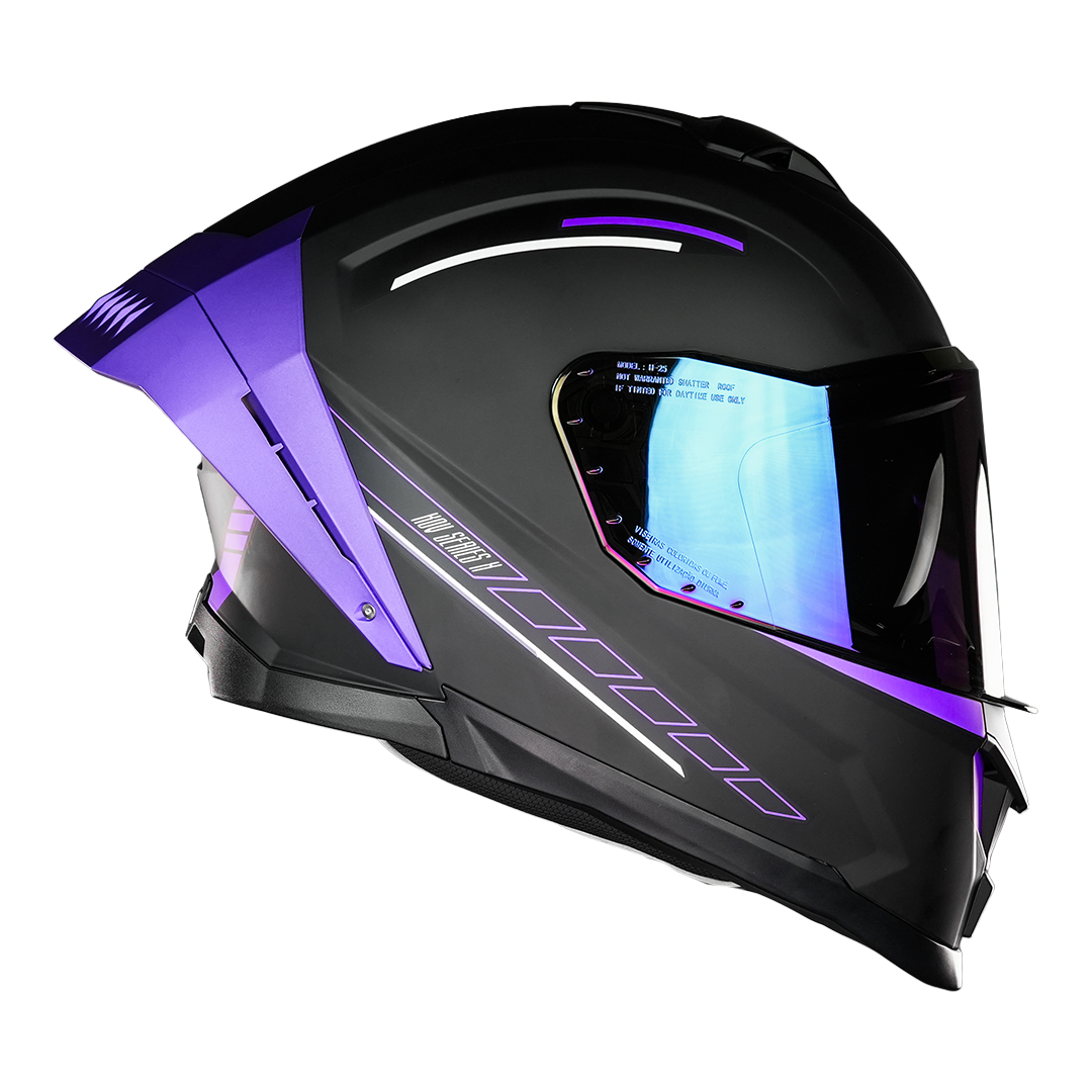 CASCO THANOS STREAK NEGRO MORADO Cascos X-KOV + de motociclista