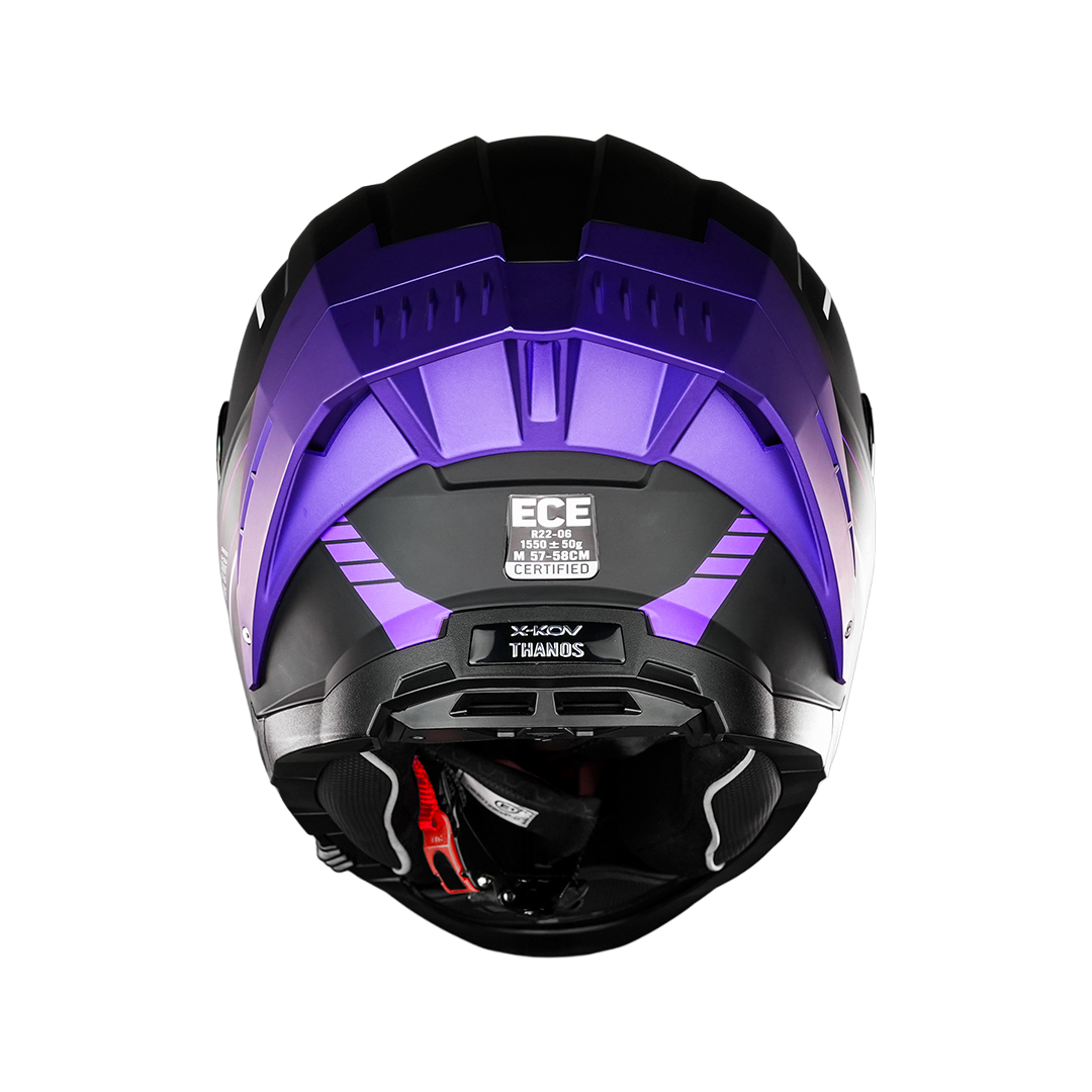 CASCO THANOS STREAK NEGRO MORADO Cascos X-KOV + de motociclista
