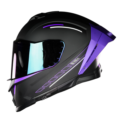 CASCO THANOS STREAK NEGRO MORADO Cascos X-KOV + de motociclista