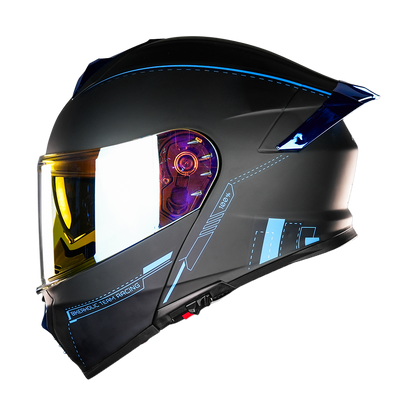 CASCO THUNDER RACING BLUE Cascos KOV + de motociclista