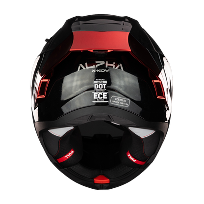 CASCO ALPHA NEGRO ROJO 6