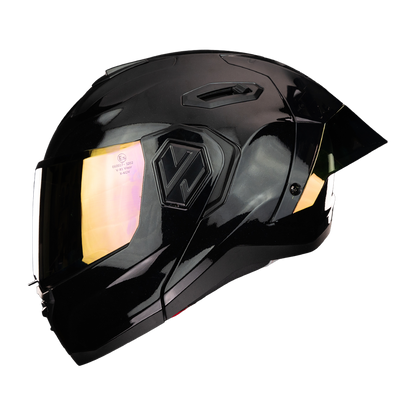 CASCO ALPHA NEGRO DORADO 9
