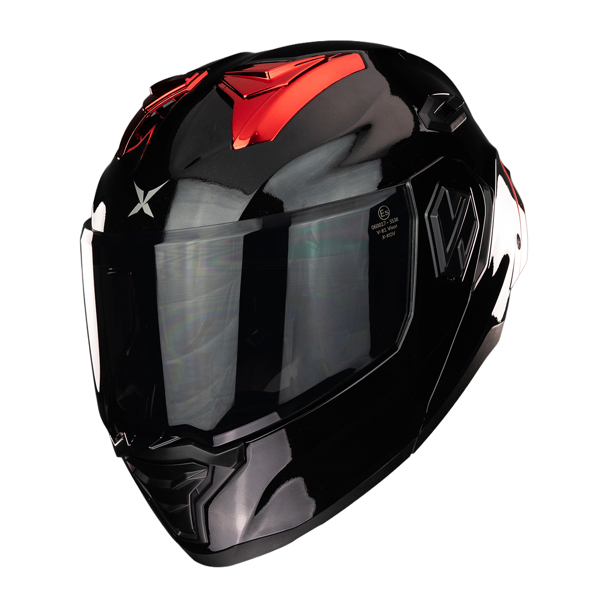 CASCO ALPHA NEGRO ROJO 7