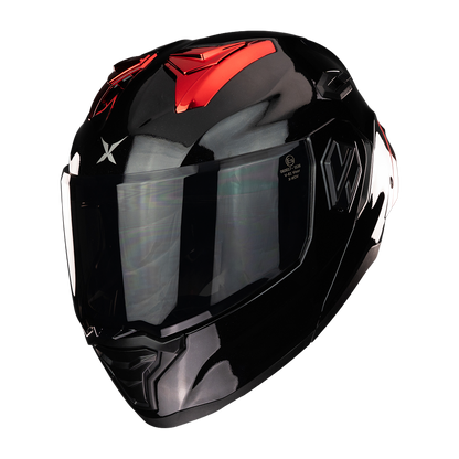 CASCO ALPHA NEGRO ROJO 7