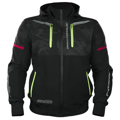 CHAMARRA STORM NEON ROJA KOV + de motociclista