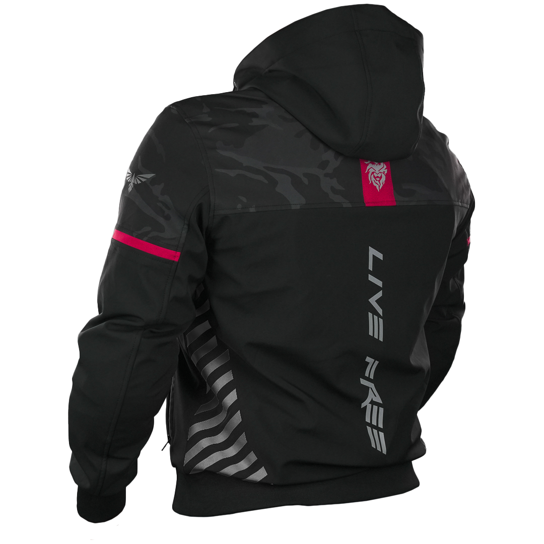 CHAMARRA STORM NEON ROJA KOV + de motociclista