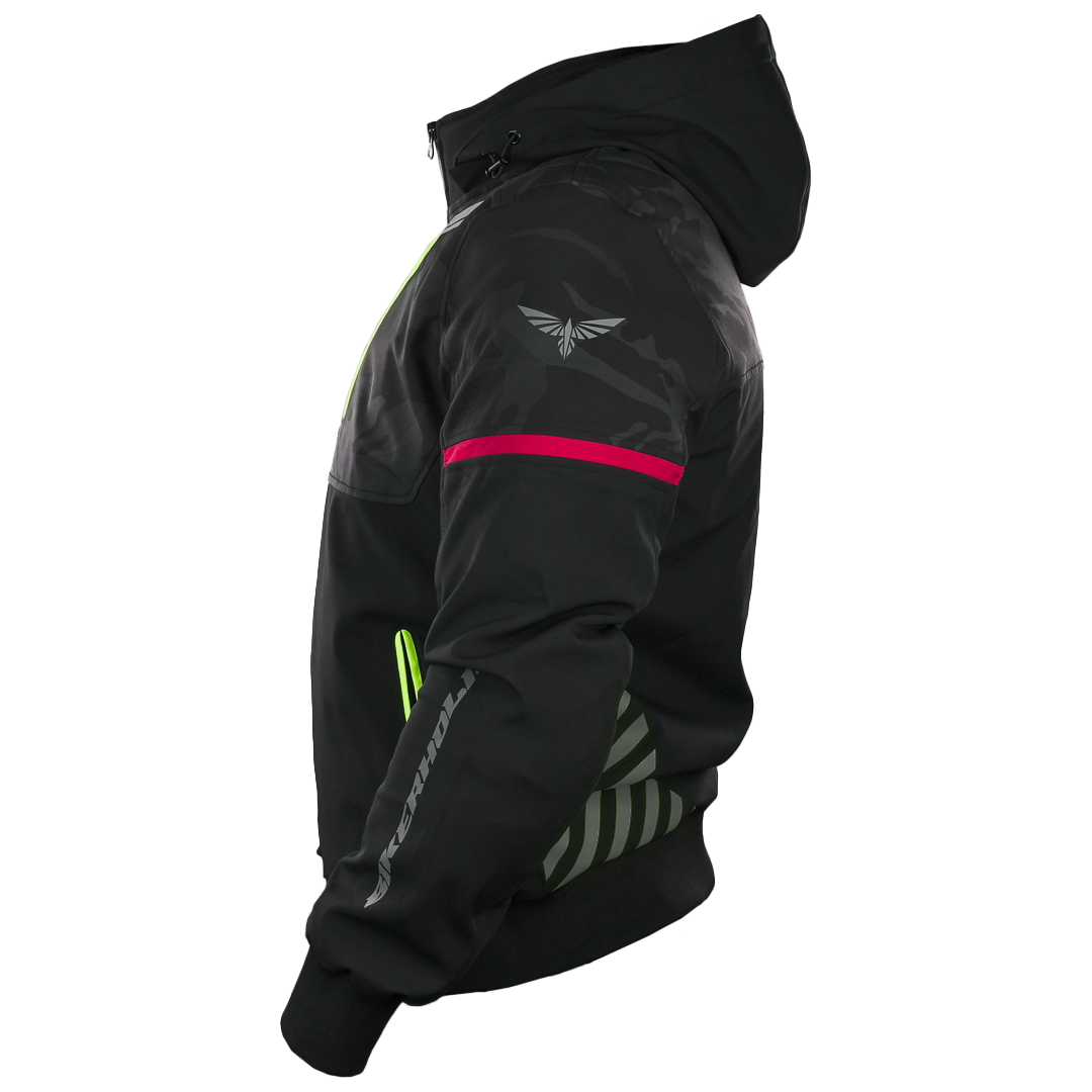 CHAMARRA STORM NEON ROJA KOV + de motociclista
