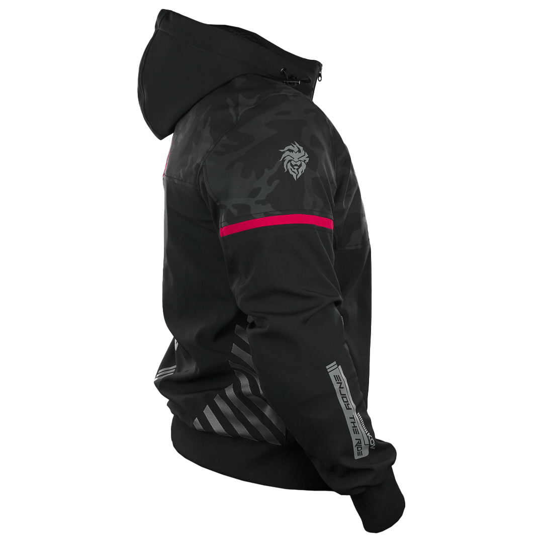 CHAMARRA STORM NEON ROJA KOV + de motociclista