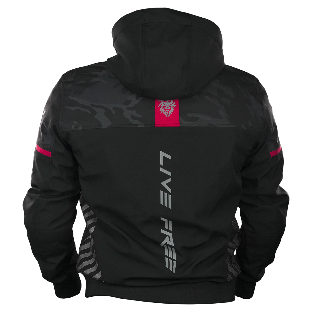 CHAMARRA STORM NEON ROJA KOV + de motociclista