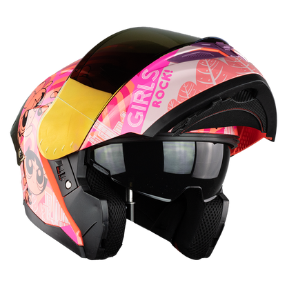 CASCO STARK CHICAS SUPERPODEROSAS ROCK GIRL ROSA Cascos KOV + de motociclista