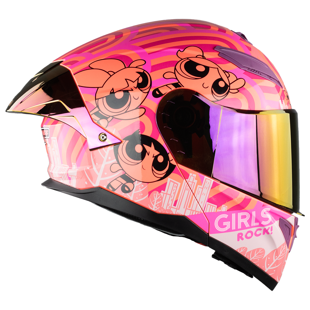 CASCO STARK CHICAS SUPERPODEROSAS ROCK GIRL ROSA Cascos KOV + de motociclista