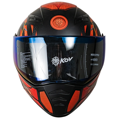 CASCO ESTELAR CYBORG ROJO CON LUZ LED