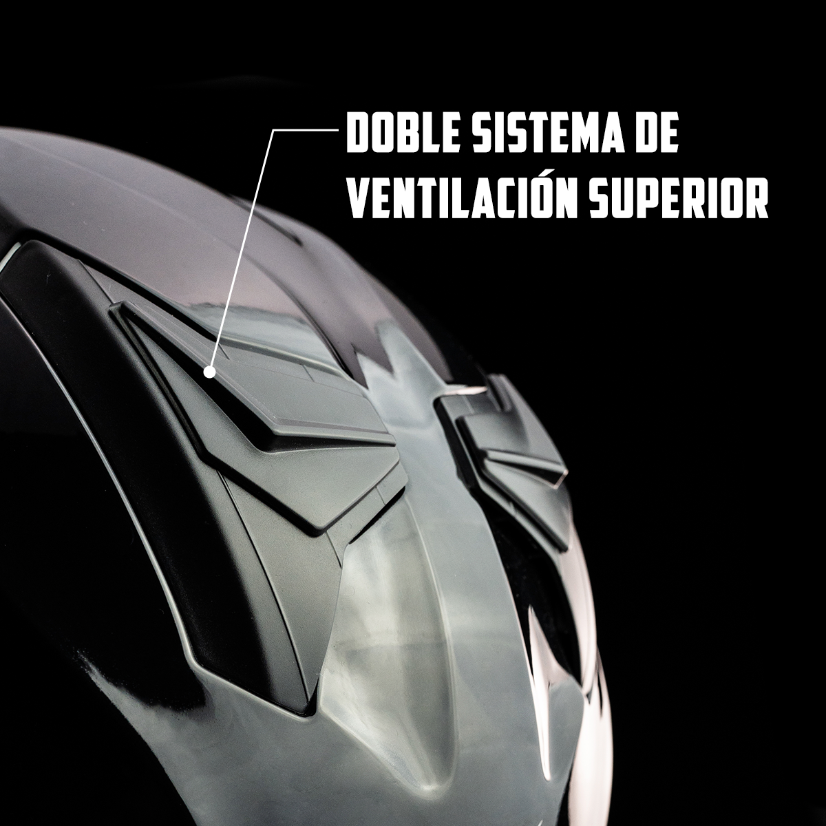 CASCO ALPHA NEGRO GLOSSY 8