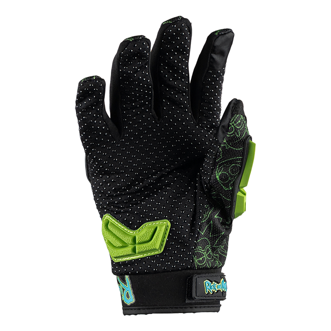 GUANTE RICK & MORTY NEGRO-VERDE Guantes KOV + de motociclista