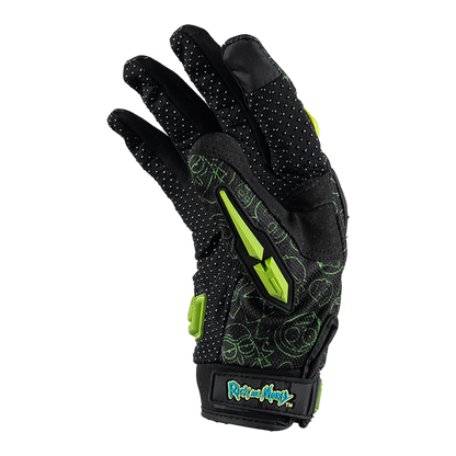 GUANTE RICK & MORTY NEGRO-VERDE Guantes KOV + de motociclista