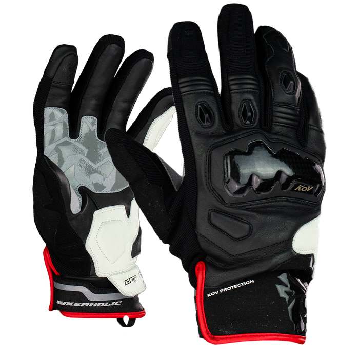 GUANTE KOV PIEL BORDERLINE NEGRO Guantes KOV + de motociclista