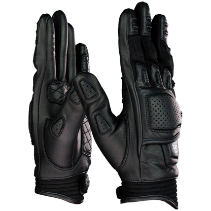 GUANTE KOV PIEL RACER NEGRO Guantes KOV + de motociclista