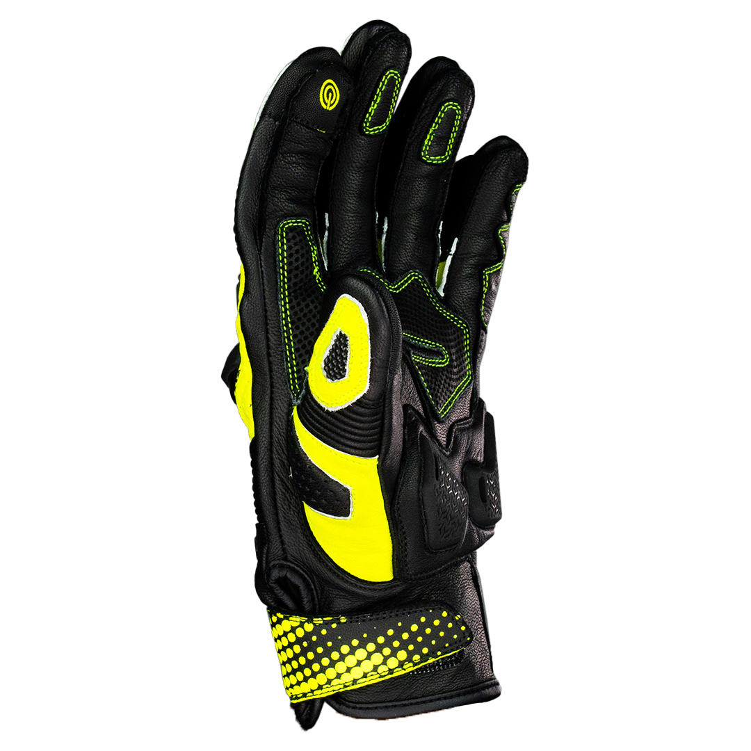GUANTE KOV PIEL ROSS VERDE NEON T Guantes KOV + de motociclista