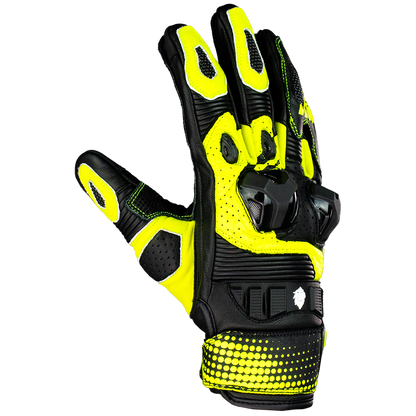 GUANTE KOV PIEL ROSS VERDE NEON T Guantes KOV + de motociclista