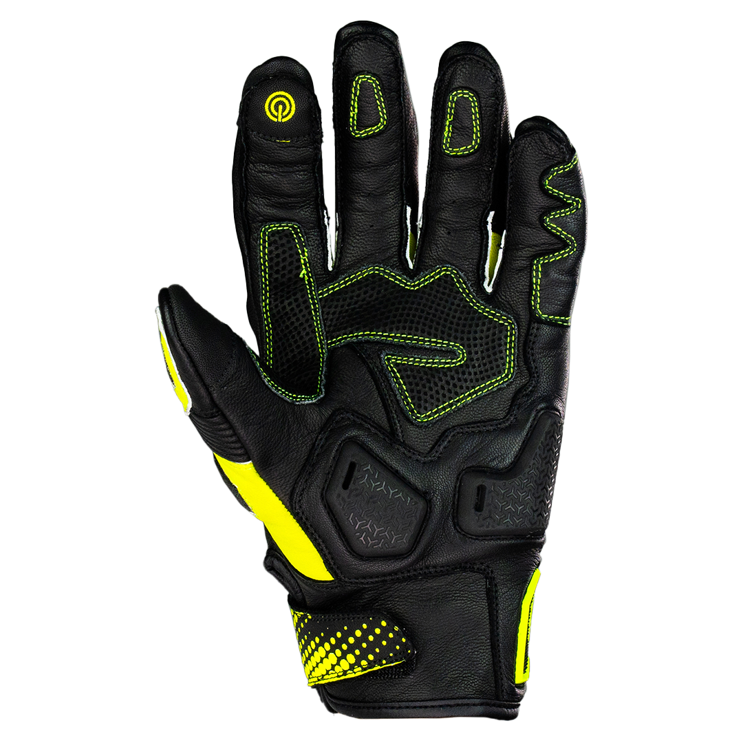 GUANTE KOV PIEL ROSS VERDE NEON T Guantes KOV + de motociclista