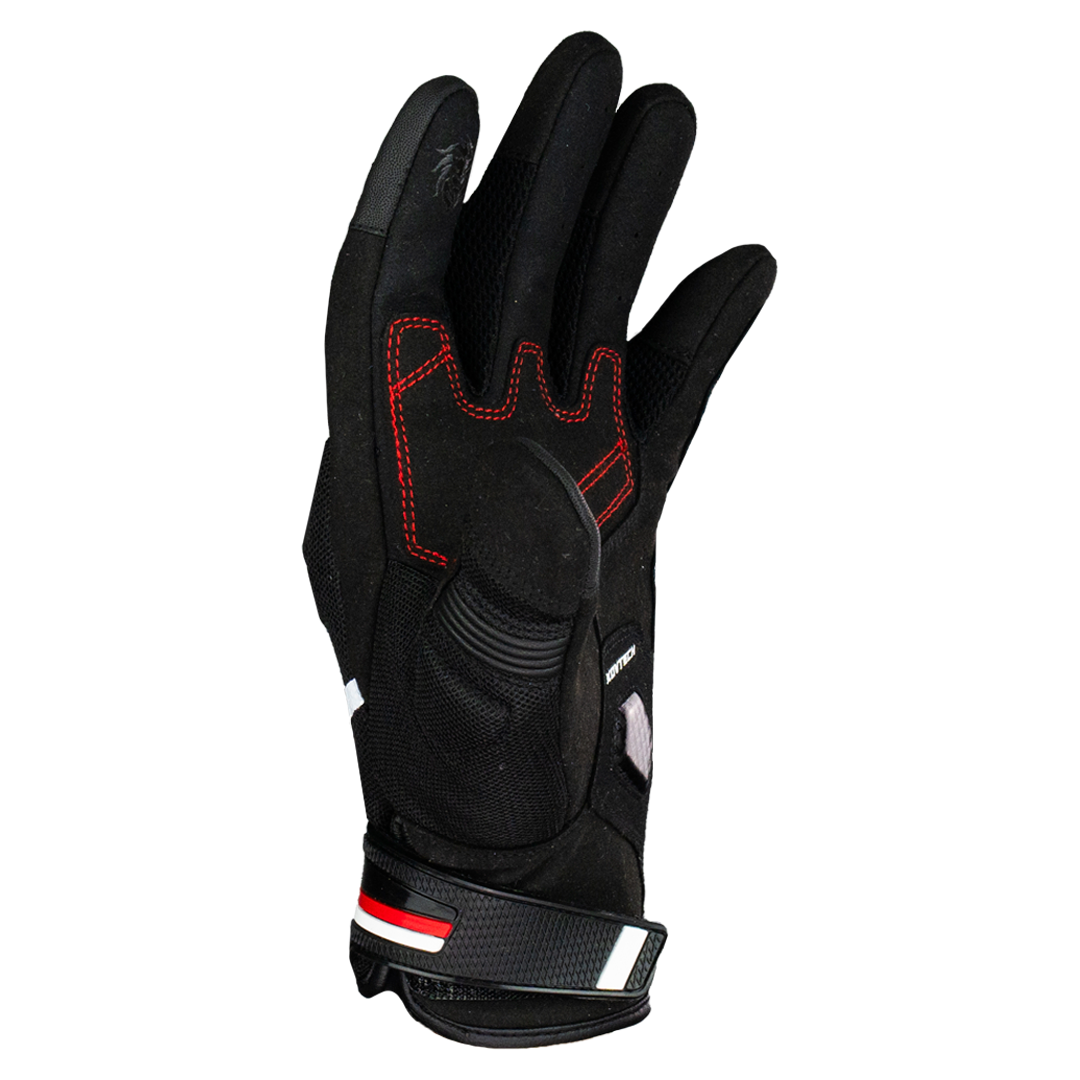 GUANTE KOV PIEL TRACK BLANCO - ROJO Guantes KOV + de motociclista