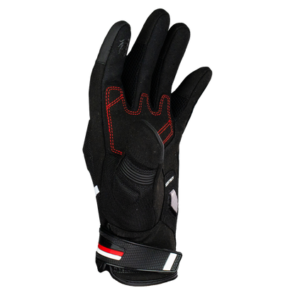 GUANTE KOV PIEL TRACK BLANCO - ROJO Guantes KOV + de motociclista