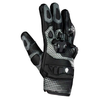 GUANTE KOV PIEL ROSS NEGRO GRIS T Guantes KOV + de motociclista