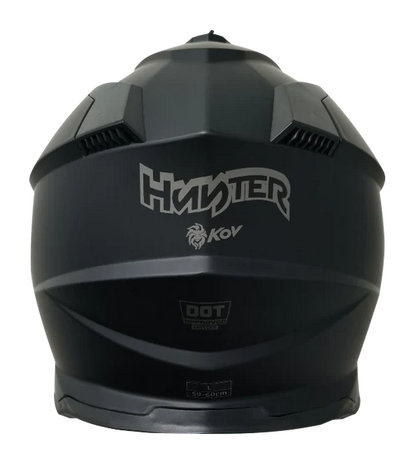CASCO HUNTER SOLIDO NEGRO MATE