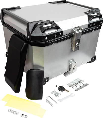 MALETERO TOP CASE SILVER CON RESPALDO 45 L Accesorios KOV + de motociclista