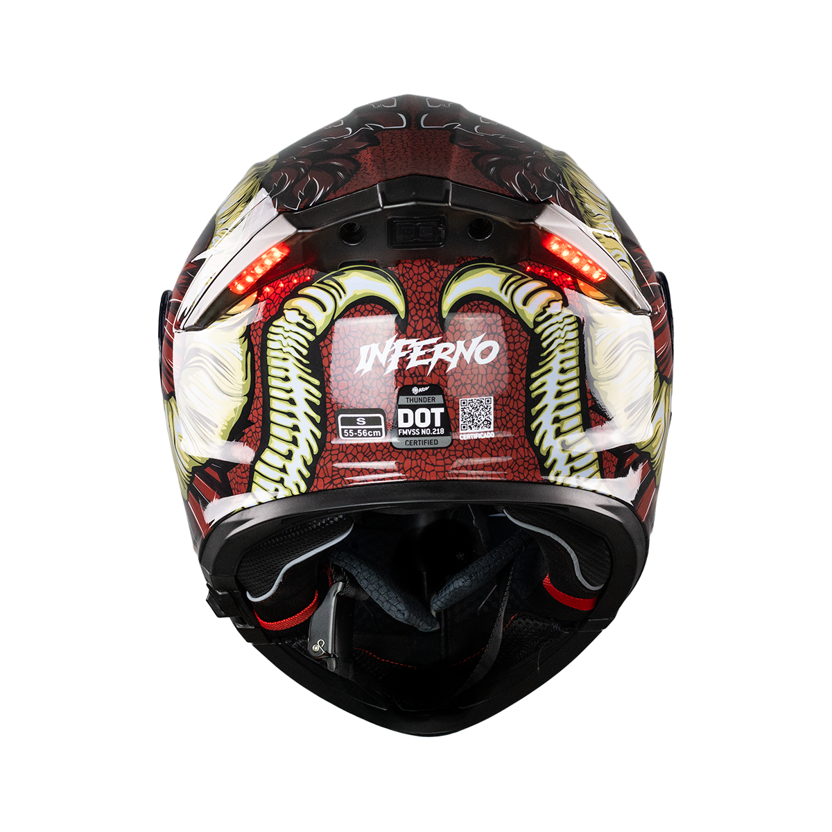 CASCO THUNDER INFERNO CON LUZ LED Cascos KOV + de motociclista