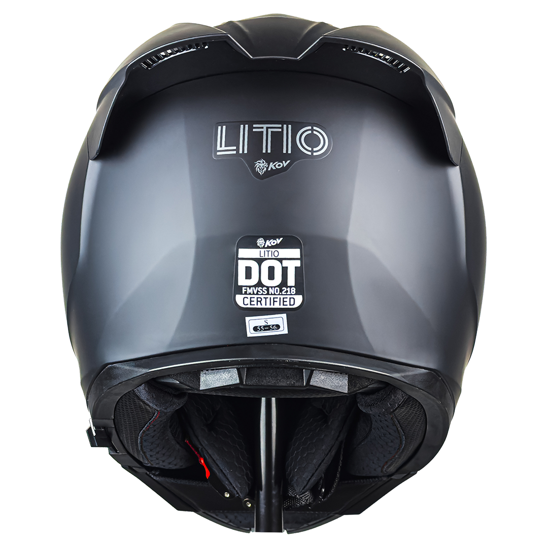 CASCO LITIO SOLIDO NEGRO MATE Cascos KOV + de motociclista