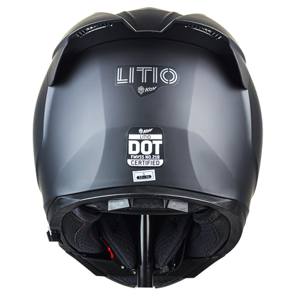 CASCO LITIO SOLIDO NEGRO MATE Cascos KOV + de motociclista