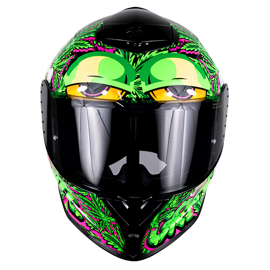 CASCO BUSTER MARY JANE VERDE FLUORESCENTE 2