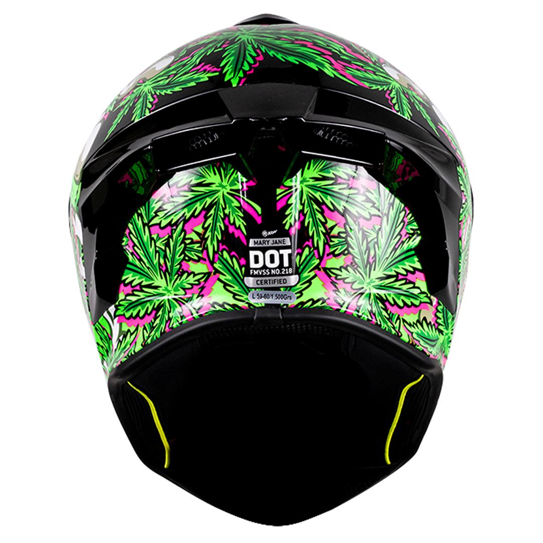 CASCO BUSTER MARY JANE VERDE FLUORESCENTE 4