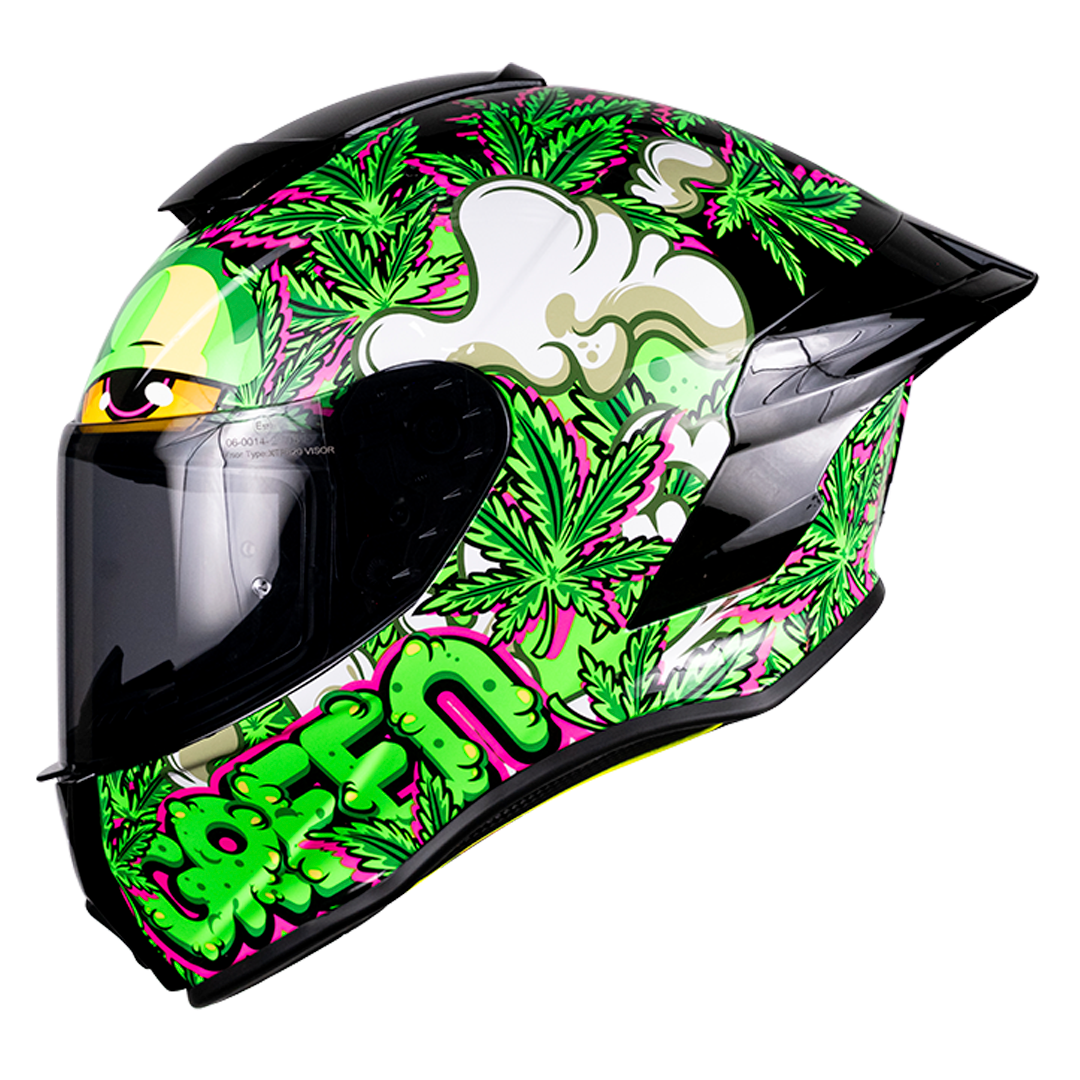 CASCO BUSTER MARY JANE VERDE FLUORESCENTE 3