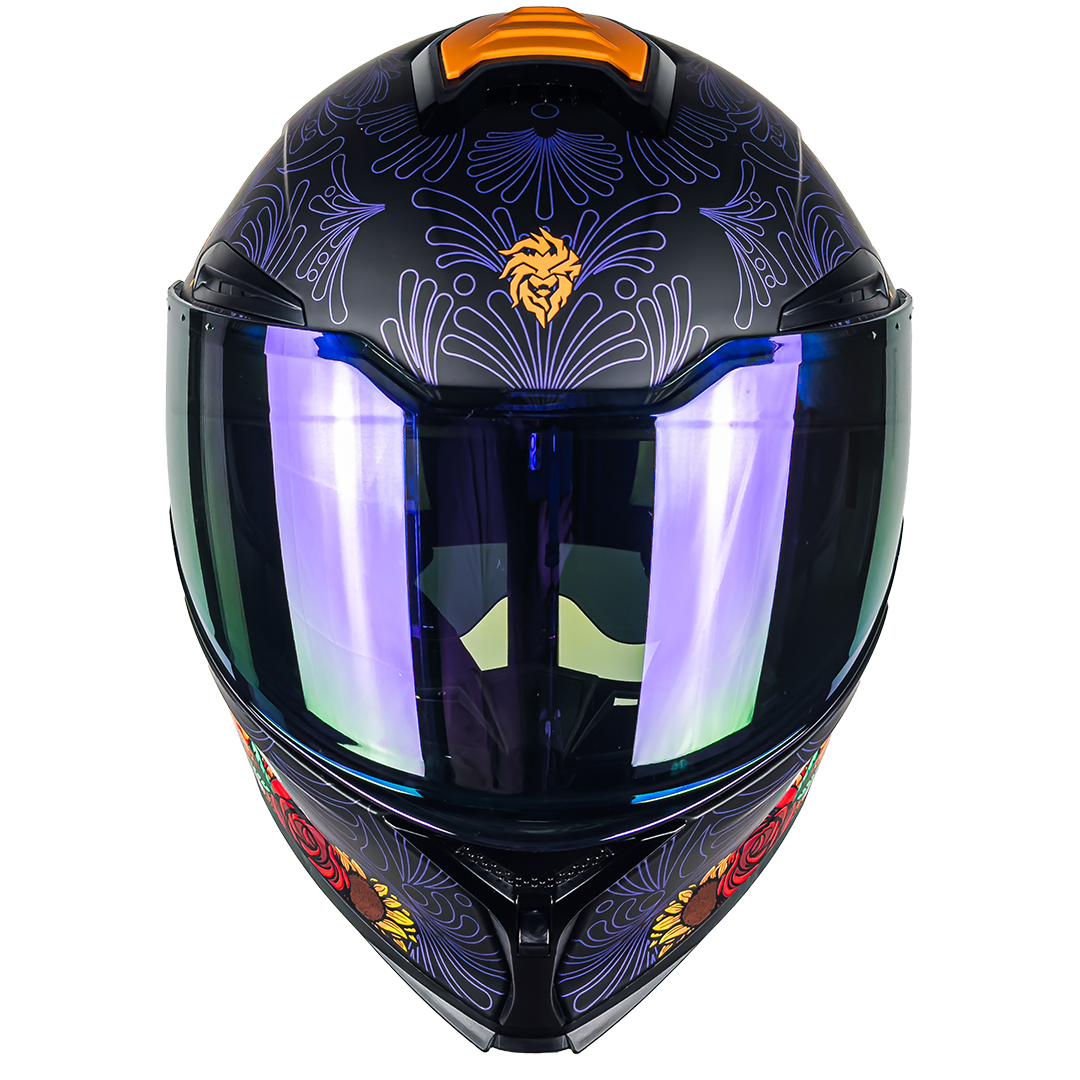 CASCO ORION CATRINA NARANJA CON MICA DE REGALO 2