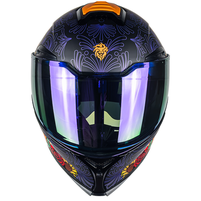 CASCO ORION CATRINA NARANJA CON MICA DE REGALO 2